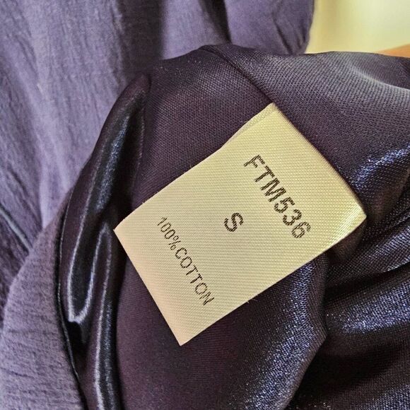 EUC THML BLUE COTTON EMBROIDERED BOHO SHORT DRESS SIZE SMALL - Picture 14 of 16